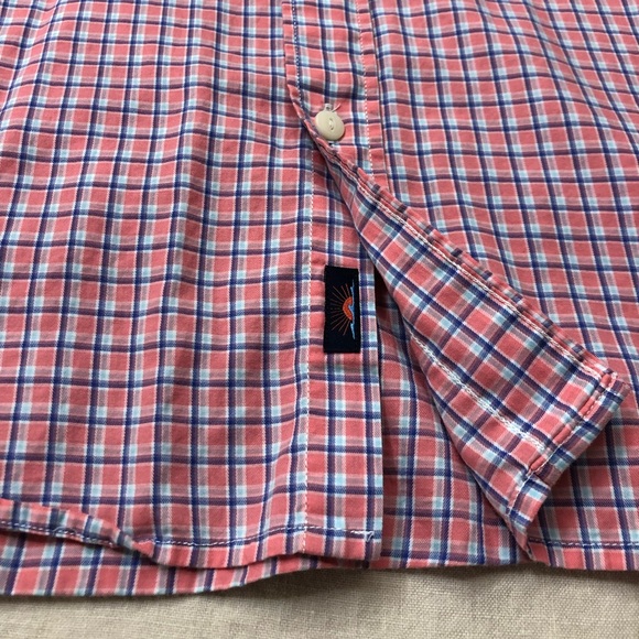 Faherty Shirts Faherty Mens Long Sleeve Button Down Red Plaid Shirt